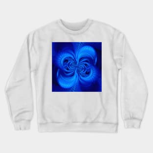 CYCLONE STYLE FLORAL FANTASY in NEON BLUE Crewneck Sweatshirt